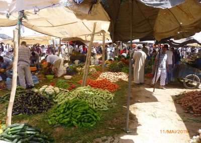 Taroudant-Souk du dimanche-Légumes à vendre